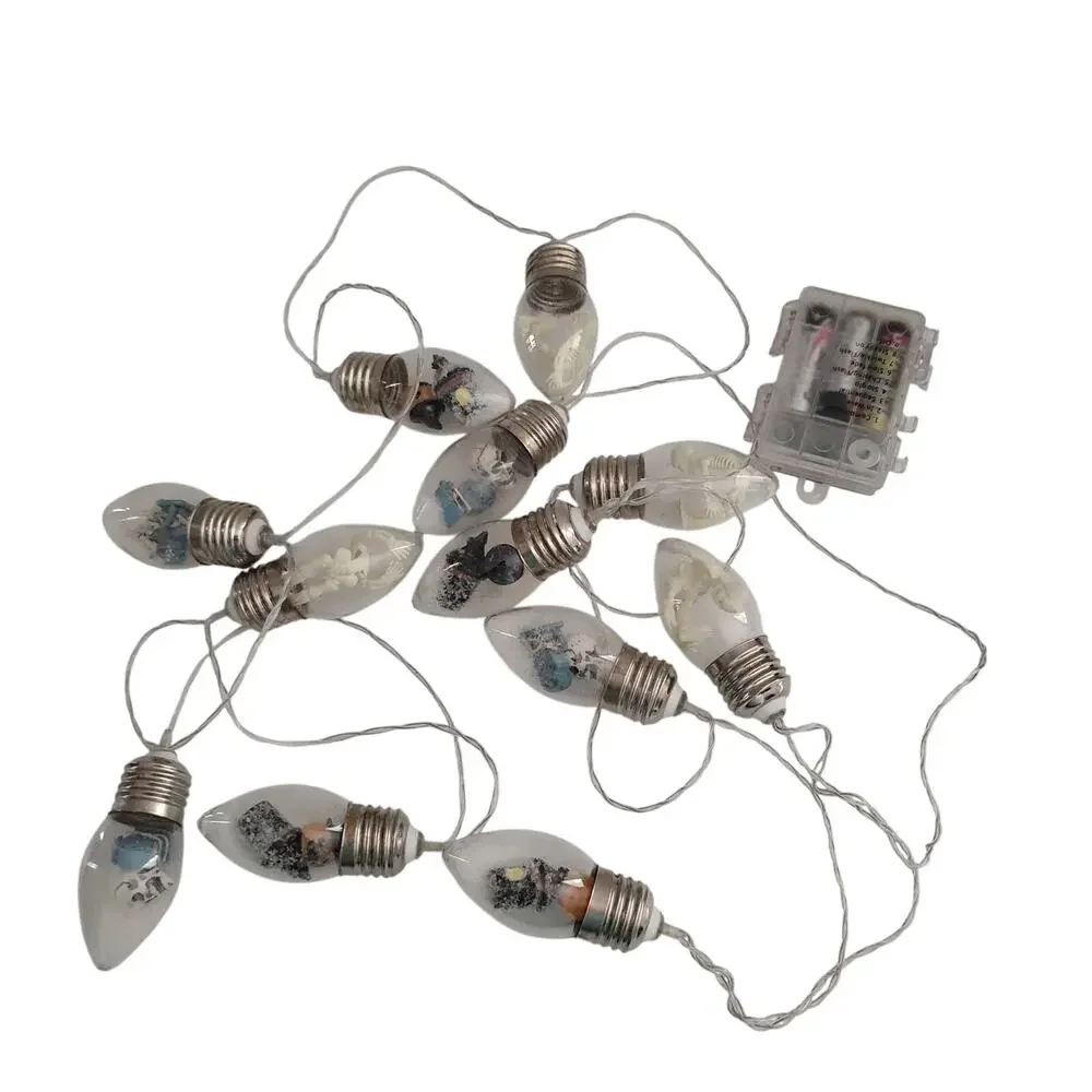 Halloween String Lights MultiSpeed BatteryOperated Pumpkins Cats Skeleton Tested